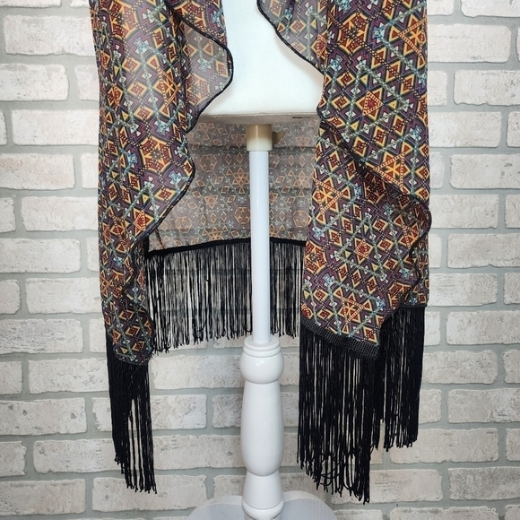 LULAROE Open Front Kimono Size S - Picture 5 of 10